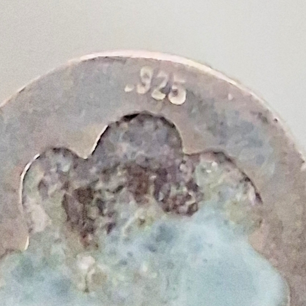 BLUE LARIMAR OVAL PENDANT 925 STERLING SILVER - Picture 4 of 5